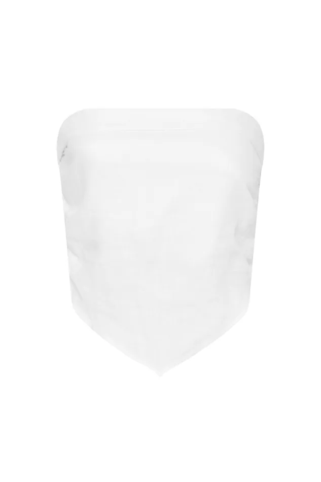 Faithfull The Brand Tops Antibes Strapless Top White 8211 Women Faithfull The Brand Tops Antibes Strapless Top White 8211 Women