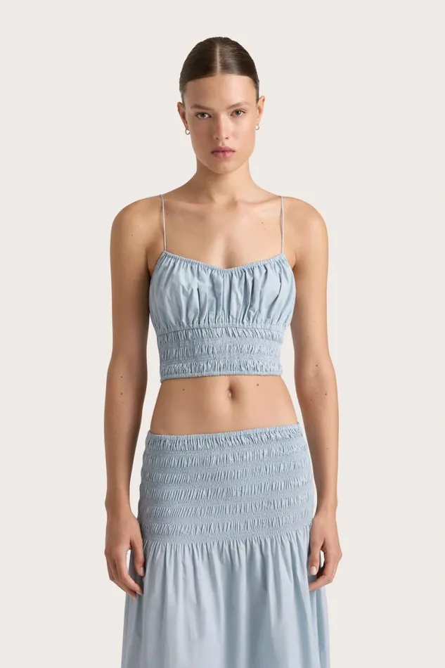 Faithfull The Brand Tops Baia Top Sky Blue 8211 Women Faithfull The Brand Tops Baia Top Sky Blue 8211 Women