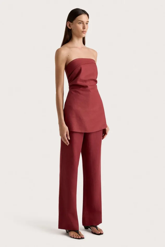 Faithfull The Brand Tops Boe Tunic Top Wine 8211 Women Faithfull The Brand Tops Boe Tunic Top Wine 8211 Women