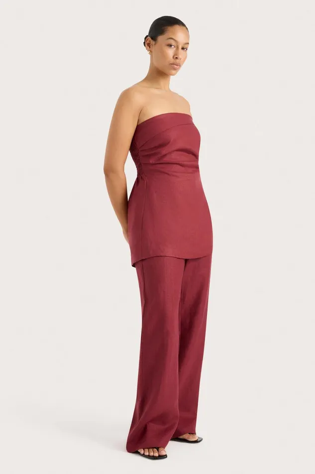 Faithfull The Brand Tops Boe Tunic Top Wine 8211 Women Faithfull The Brand Tops Boe Tunic Top Wine 8211 Women