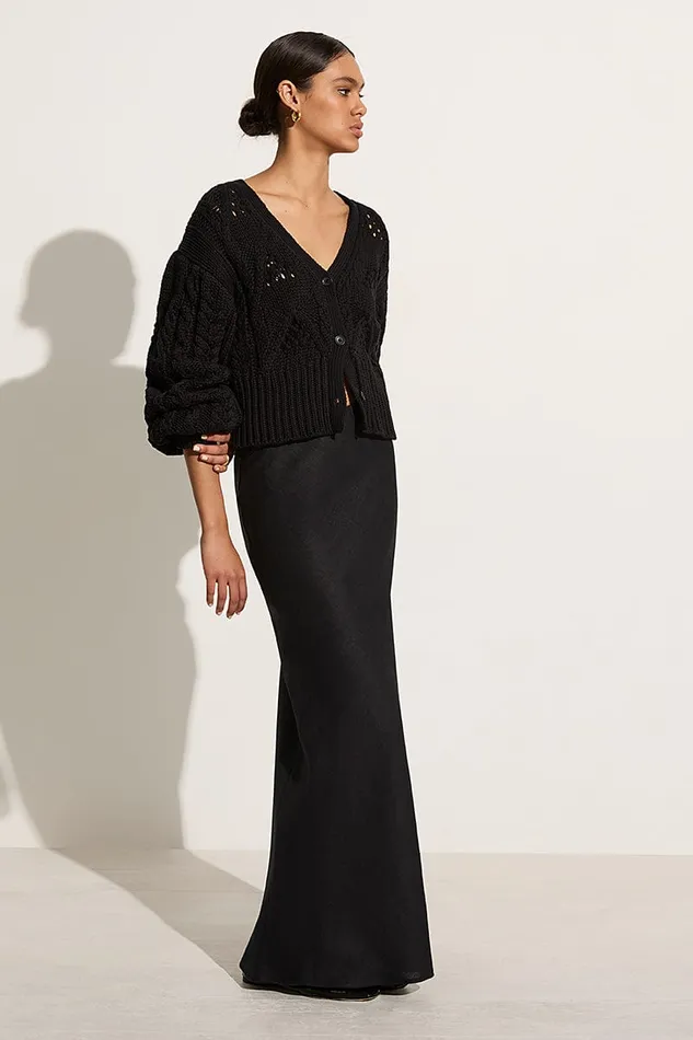 Faithfull The Brand Tops Dayana Cardigan Black 8211 Final Sale 8211 Women Faithfull The Brand Tops Dayana Cardigan Black 8211 Final Sale 8211 Women