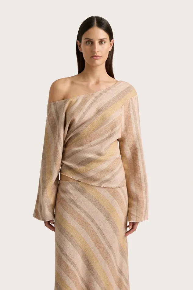 Faithfull The Brand Tops Sao Paulo Top Terracotta Stripe 8211 Women