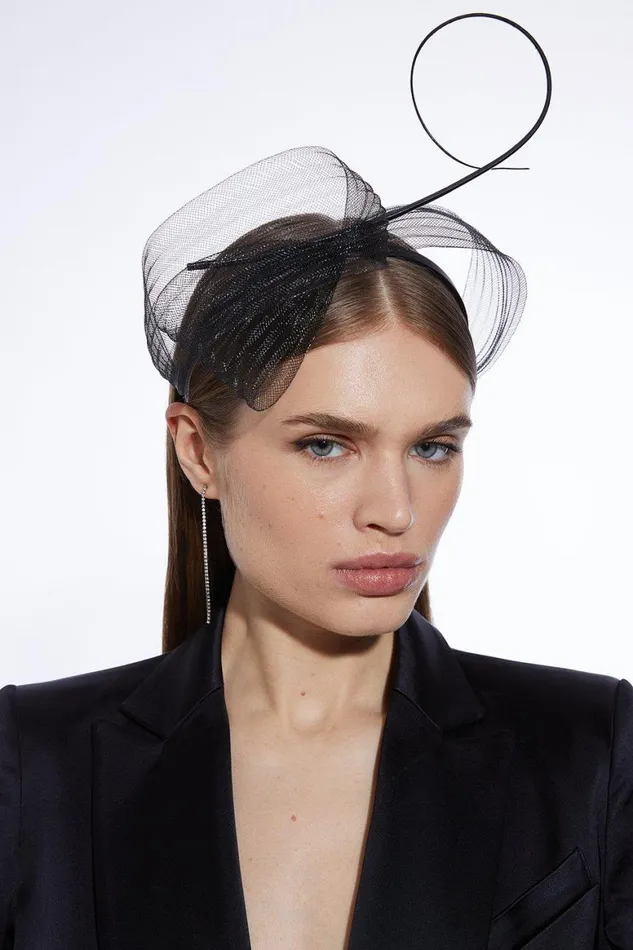 Fascinators Women Karen Millen Spiral Headband Fascinator Black