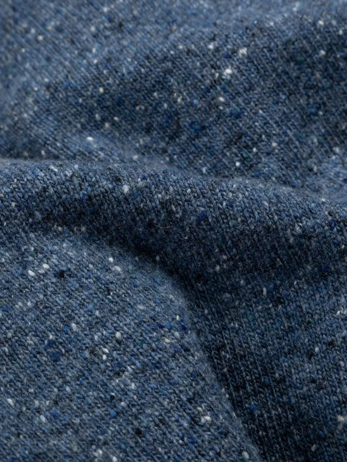 Finisterre Knitwear Men Furlong Crew Sweater Indigo Blue