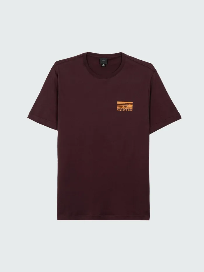 Finisterre TShirts Men Cape TShirt Black Cherry