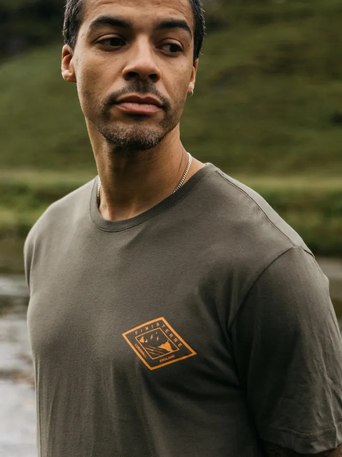 Finisterre TShirts Men Diamond Logo TShirt Olive