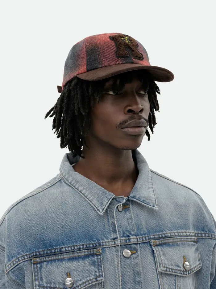 FLANNEL R PATCH 6PANEL HAT Unisex Rhude Structured Hats