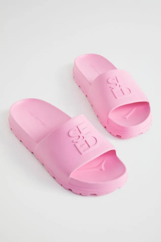 Flats Woman Seed Heritage Quad Logo Slide Pink Gin
