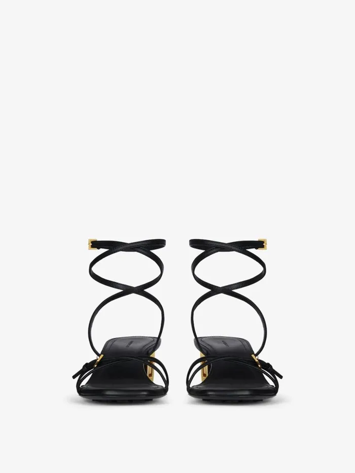 G Cube Sandals In Leather Black Women Givenchy Heels