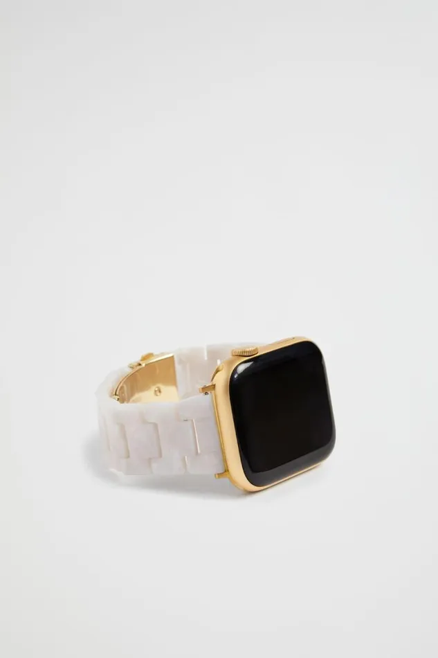 Gifting and Small Items Woman Seed Heritage Resin Smart Watch Band Ivory