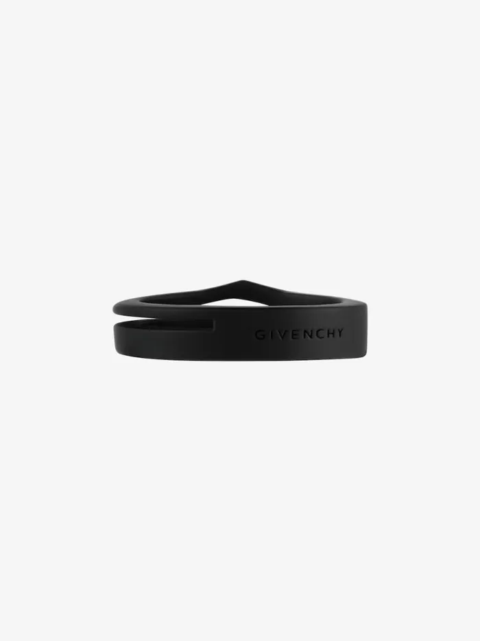 Giv Cut Ring In Metal And Enamel Black Men Givenchy Jewelry