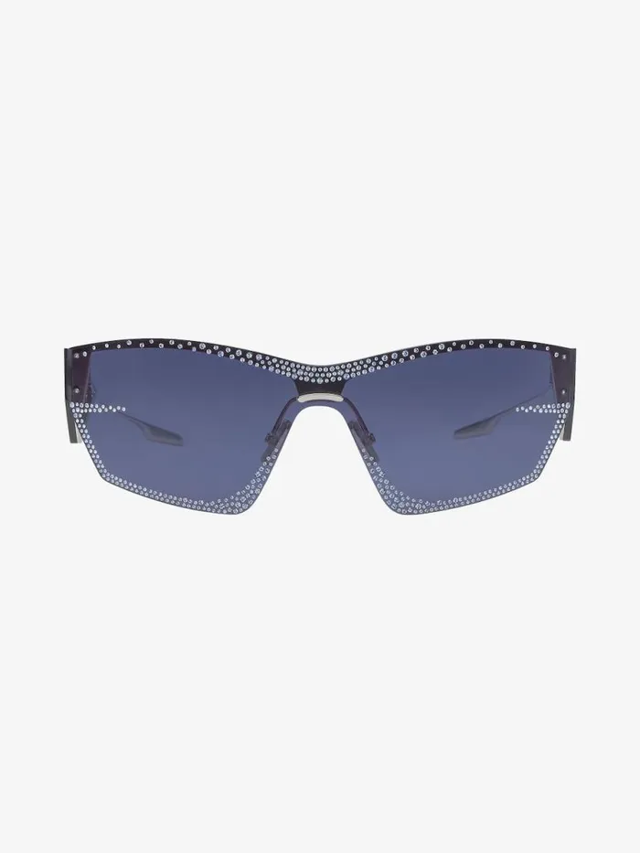 Giv Cut Unisex Sunglasses In Metal With Crystals Blue Women Givenchy Sunglasses