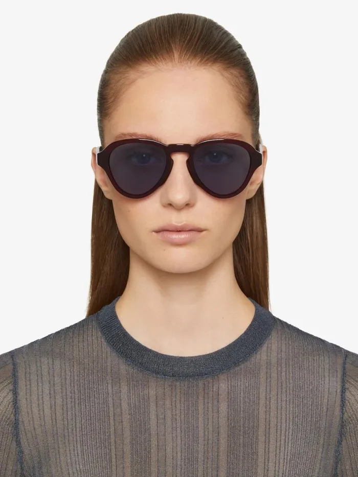 Gv Day Unisex Sunglasses In Acetate Dark Red WomenMen Givenchy Sunglasses