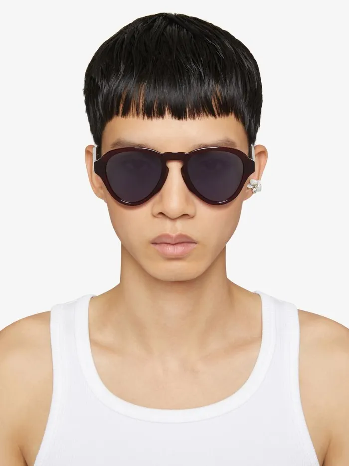 Gv Day Unisex Sunglasses In Acetate Dark Red WomenMen Givenchy Sunglasses