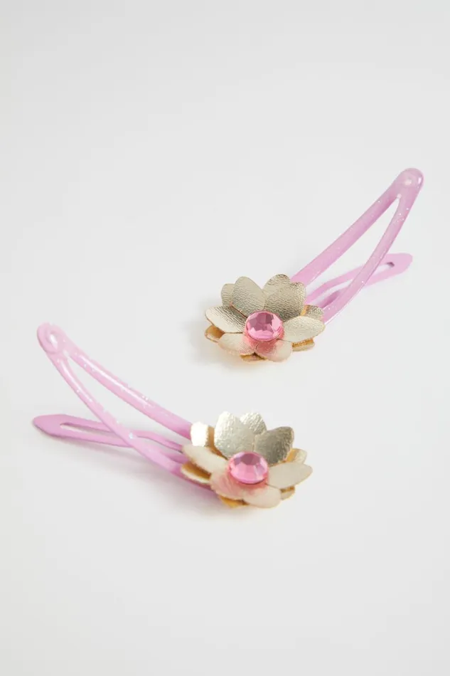 Hair Accessories Girl Seed Heritage Foil Flower Snaps Lily