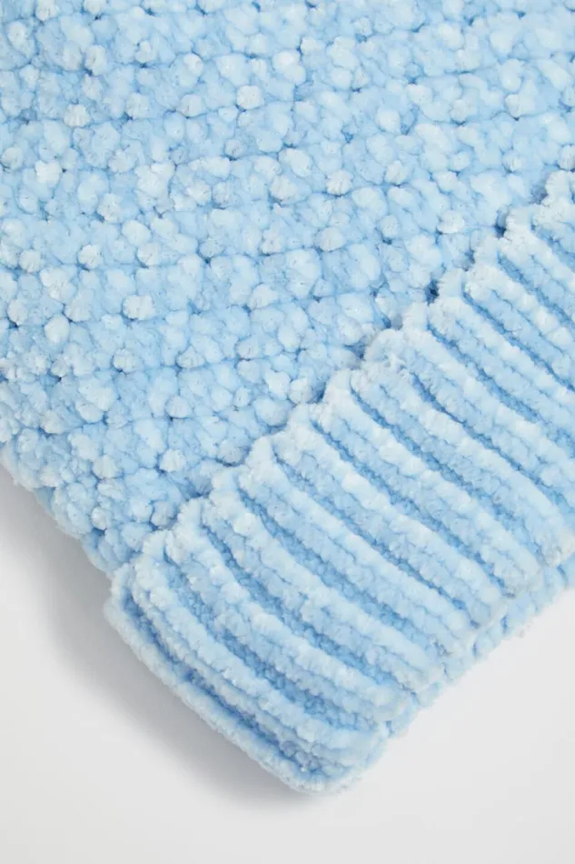 Hats Beanies and Caps Girl Seed Heritage Velvet Chenille Beanie Pale Blue