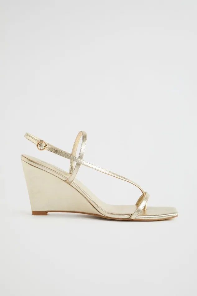 Heels and Wedges Woman Seed Heritage Leah Wedge Heel Pale Gold