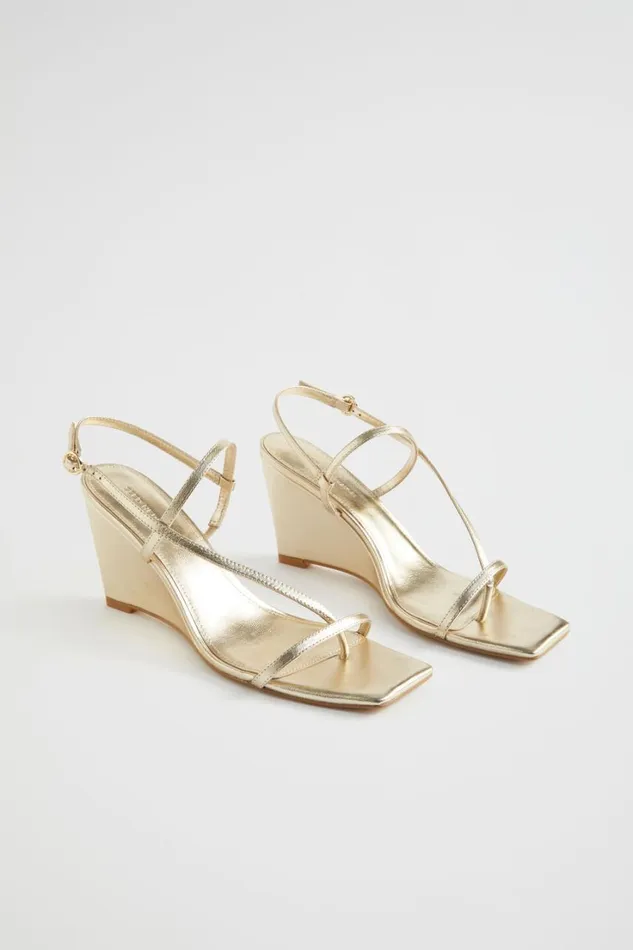 Heels and Wedges Woman Seed Heritage Leah Wedge Heel Pale Gold