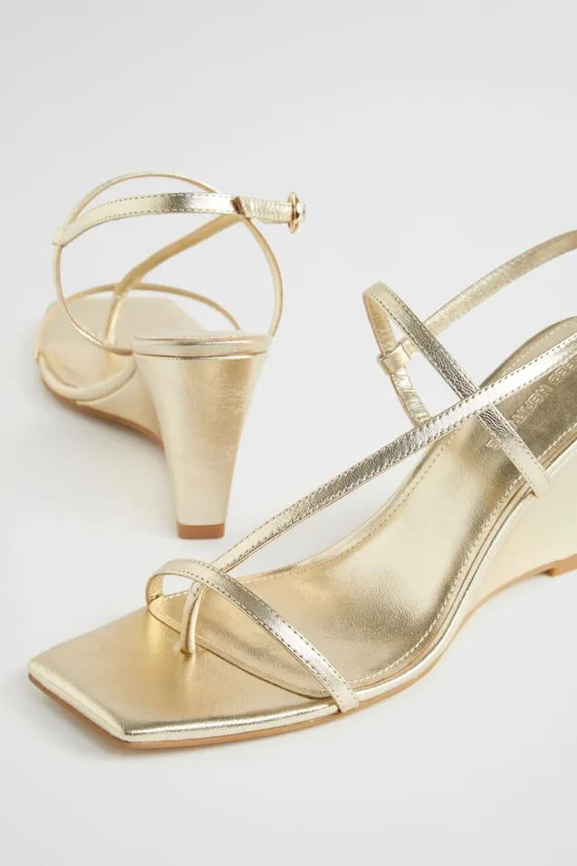 Heels and Wedges Woman Seed Heritage Leah Wedge Heel Pale Gold