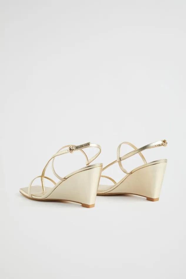Heels and Wedges Woman Seed Heritage Leah Wedge Heel Pale Gold