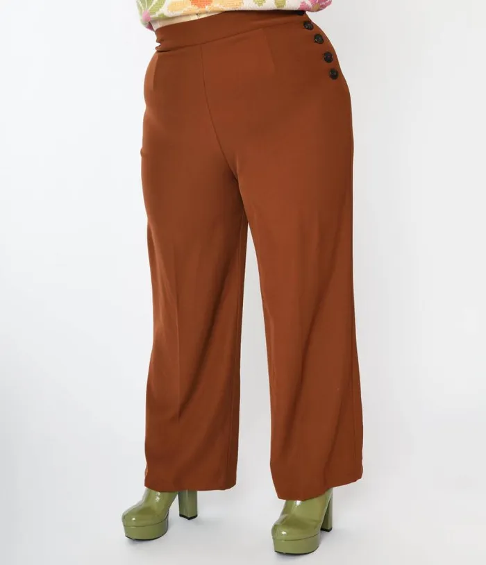 Hell Bunny Ginger Swing Pants ClothingPlus Unique Vintage Pants