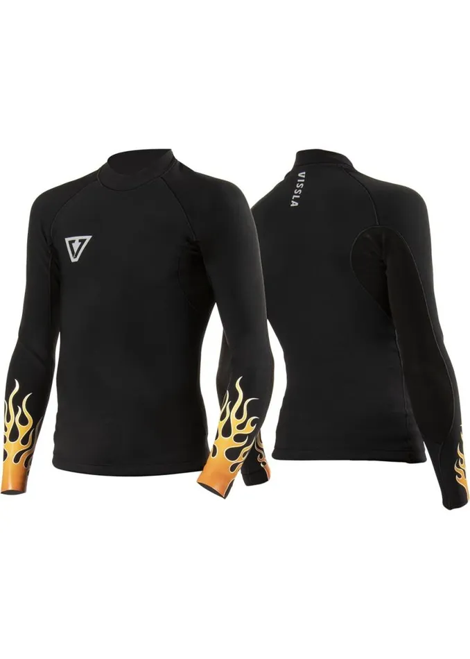 High Fire Boys 1MM LS Wetsuit Jacket Black Men Vissla Wetsuits