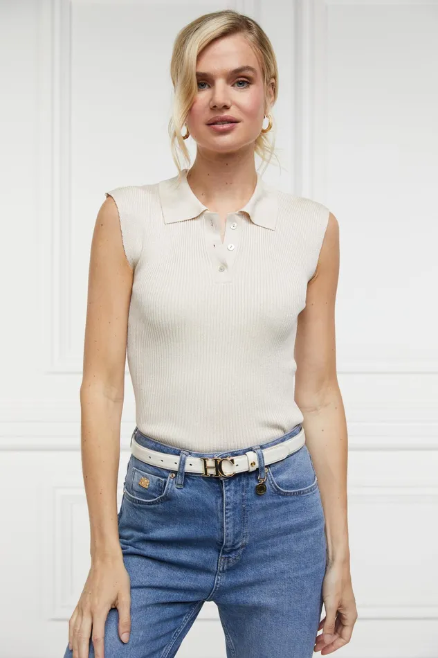 Holland Cooper Atelier Ultra Slim Belt Off White Women Belts Holland Cooper Atelier Ultra Slim Belt Off White Women Belts