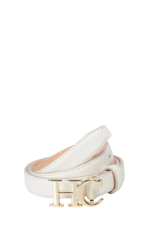 Holland Cooper Atelier Ultra Slim Belt Off White Women Belts Holland Cooper Atelier Ultra Slim Belt Off White Women Belts