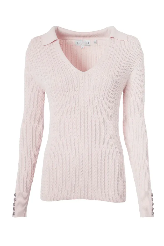 Holland Cooper Ava Knit Soft Pink Women Knitwear Holland Cooper Ava Knit Soft Pink Women Knitwear