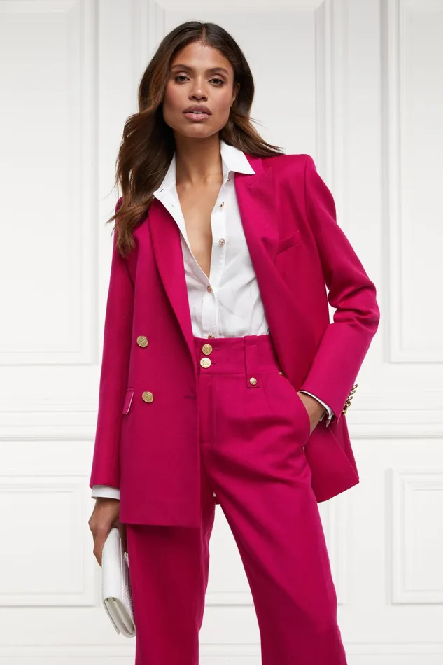 Holland Cooper Belgravia Blazer Hot Pink Barathea Women Tailoring