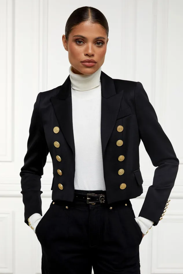 Holland Cooper Brompton Jacket Black Barathea Women Tailoring