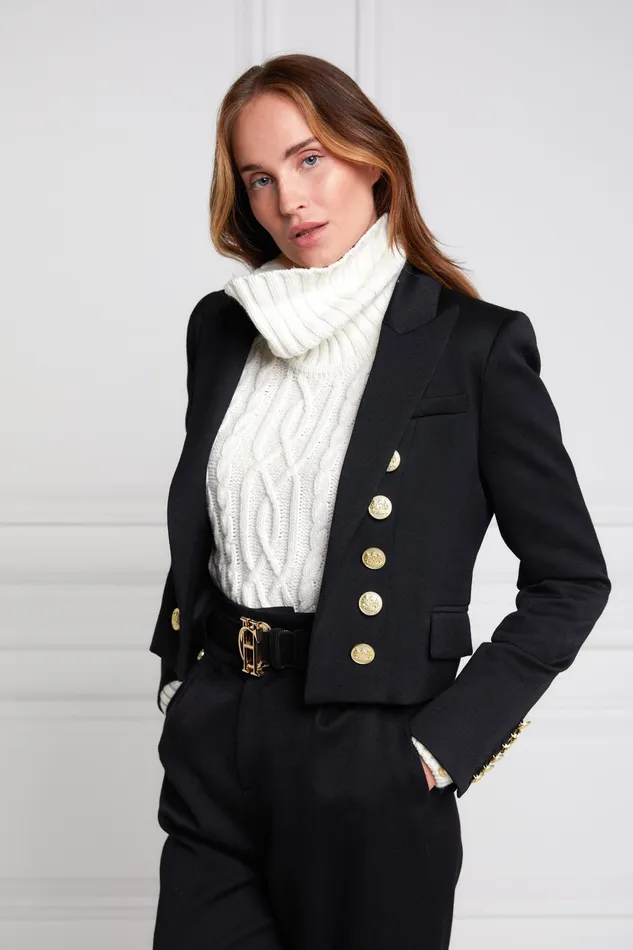Holland Cooper Brompton Jacket Black Barathea Women Tailoring
