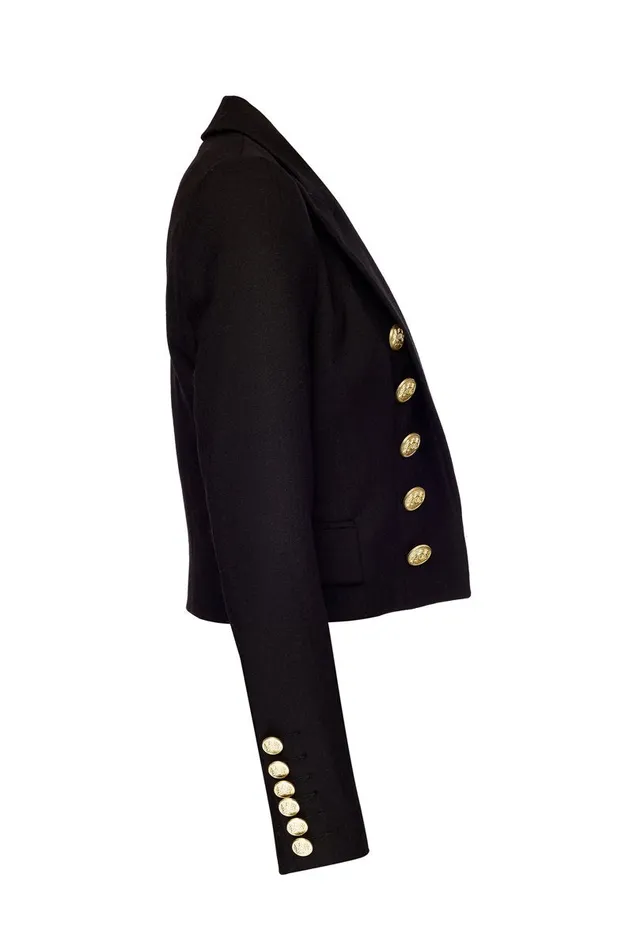 Holland Cooper Brompton Jacket Black Barathea Women Tailoring