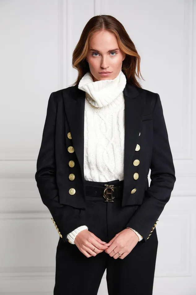 Holland Cooper Brompton Jacket Black Barathea Women Tailoring