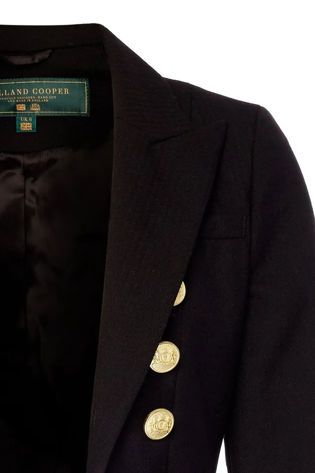Holland Cooper Brompton Jacket Black Barathea Women Tailoring