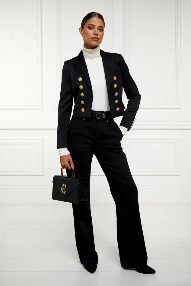 Holland Cooper Brompton Jacket Black Barathea Women Tailoring