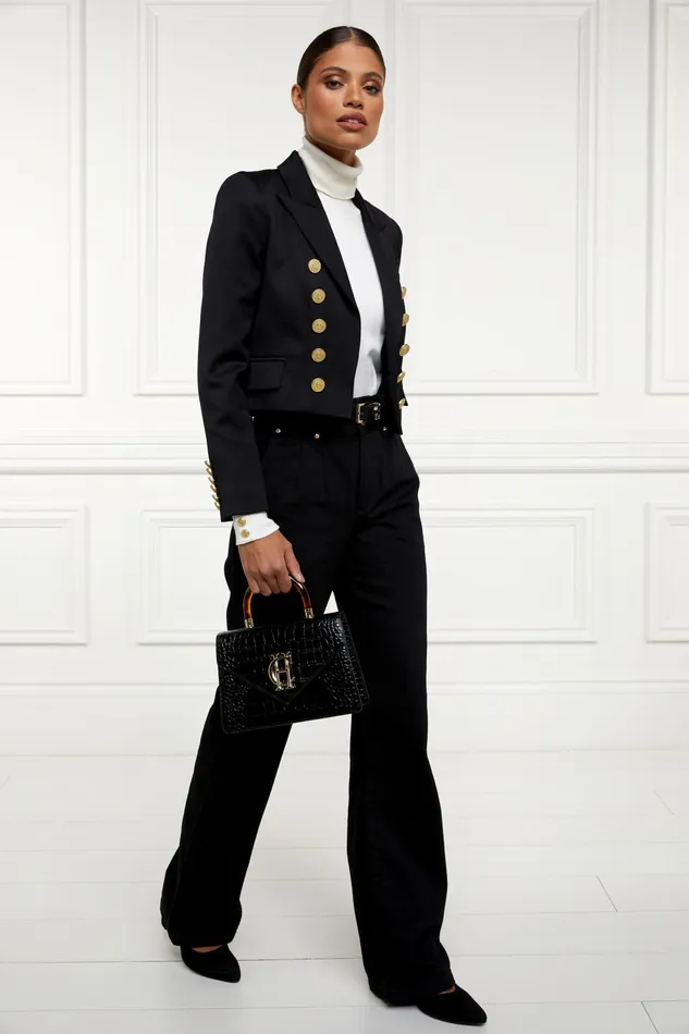 Holland Cooper Brompton Jacket Black Barathea Women Tailoring