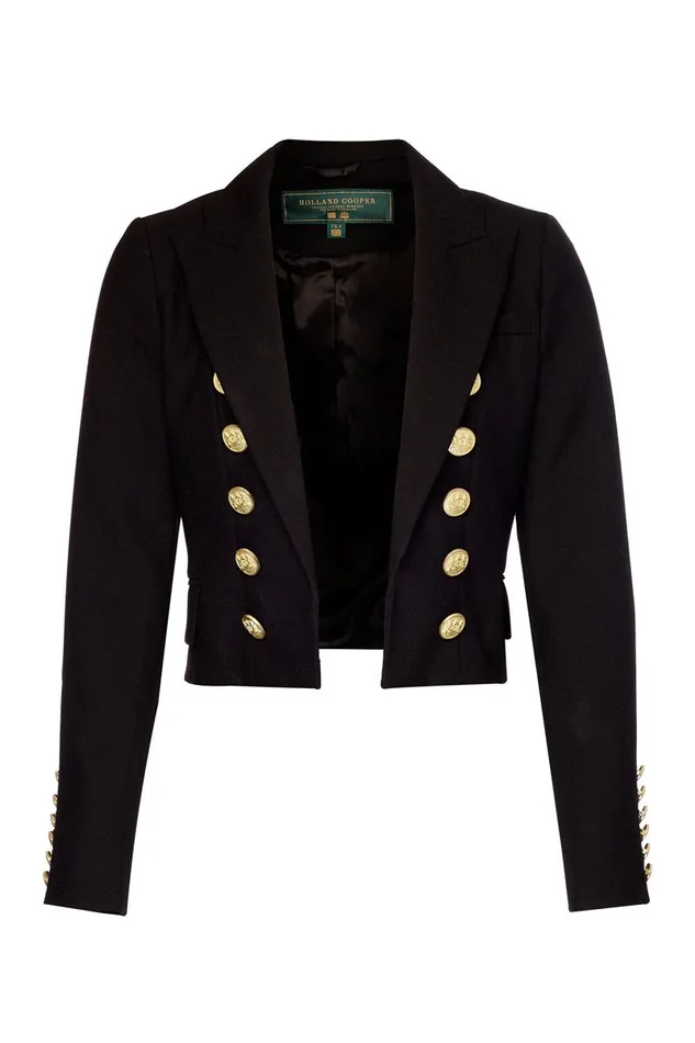 Holland Cooper Brompton Jacket Black Barathea Women Tailoring