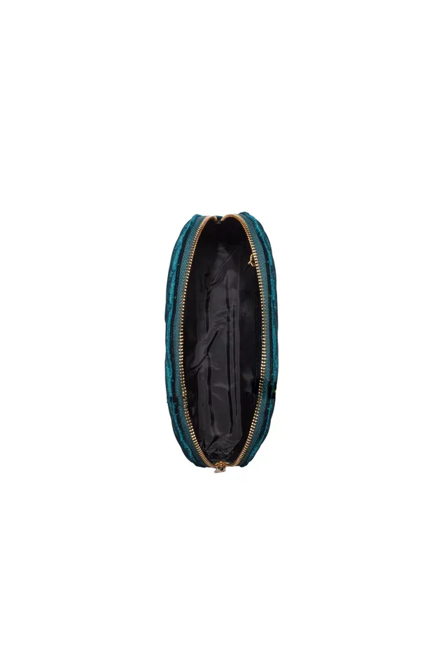 Holland Cooper Chelsea Makeup Bag Emerald Velvet Women Bags Holland Cooper Chelsea Makeup Bag Emerald Velvet Women Bags