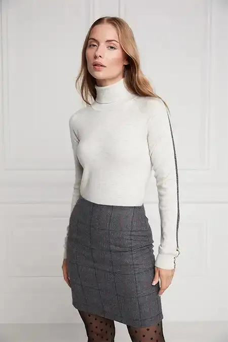 Holland Cooper Chelsea Skirt Mid Blue Check Women Tailoring Holland Cooper Chelsea Skirt Mid Blue Check Women Tailoring