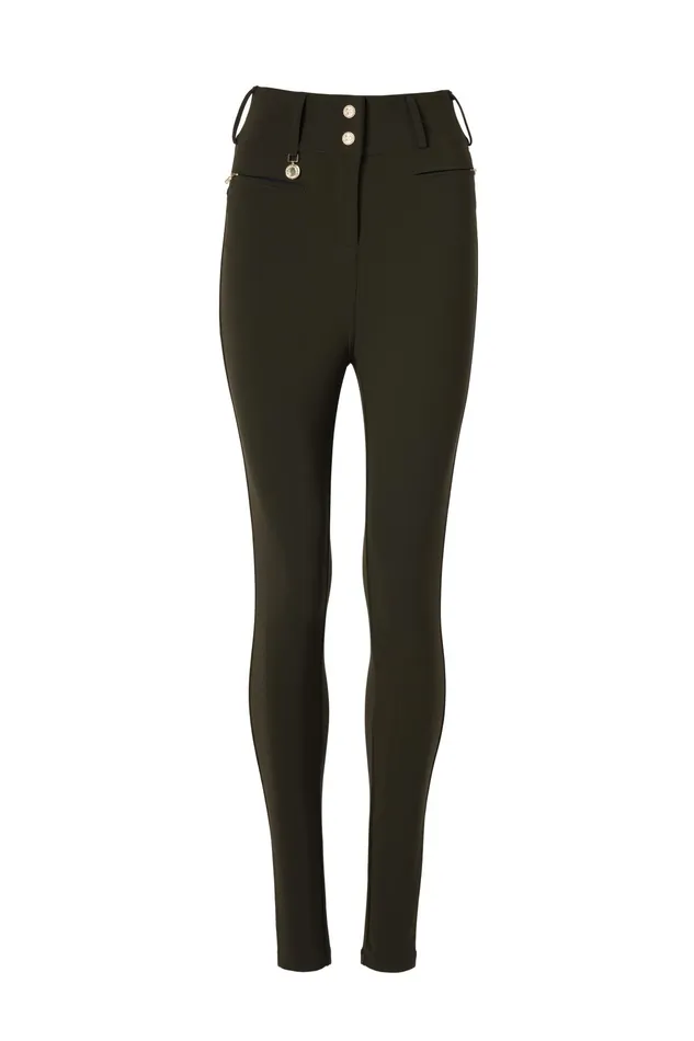 Holland Cooper Contour Trouser Dark Olive Women Trousers Holland Cooper Contour Trouser Dark Olive Women Trousers