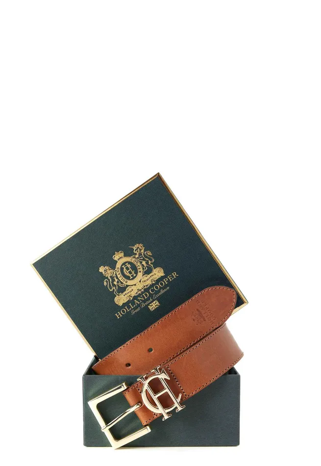 Holland Cooper HC Classic Logo Belt Tan Women Belts