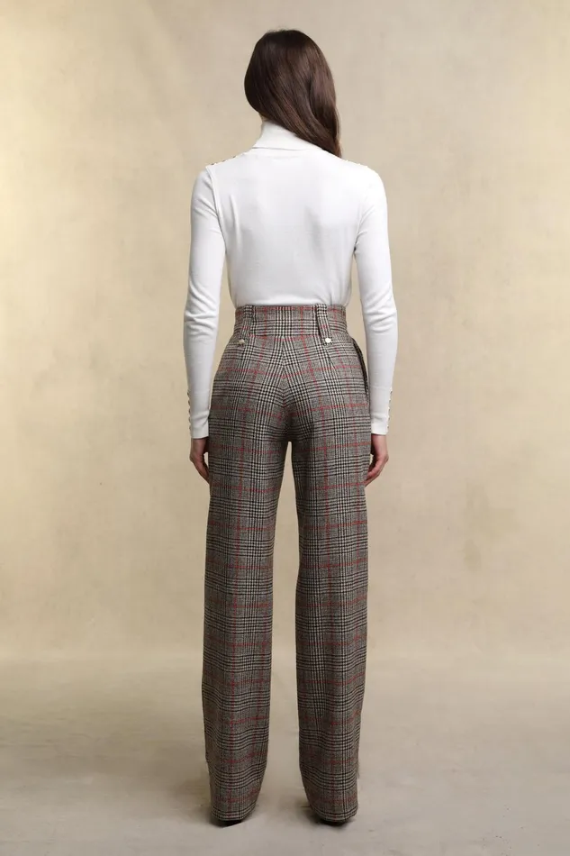 Holland Cooper High Waisted Straight Trouser Orange Windsor Women Tailoring Holland Cooper High Waisted Straight Trouser Orange Windsor Women Tailoring