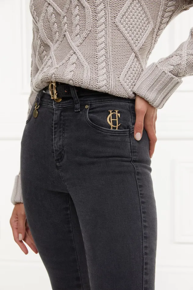 Holland Cooper Jodhpur Jean Washed Black Women Jeans Holland Cooper Jodhpur Jean Washed Black Women Jeans