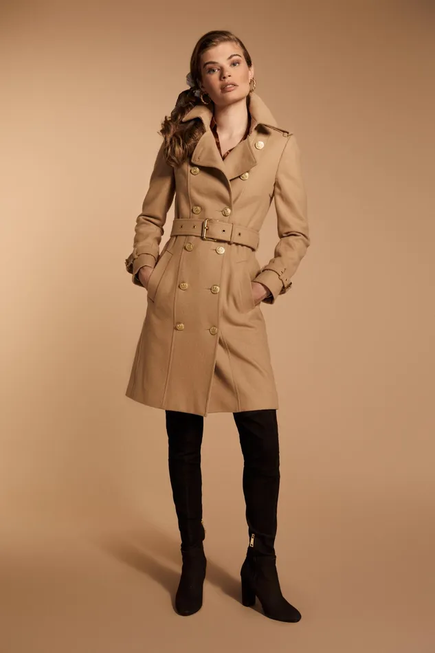 Holland Cooper Marlborough Trench Coat Camel Women Tailoring
