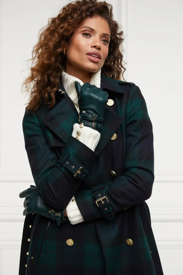 Holland Cooper Monogram Leather Gloves Racing Green Women Gloves Holland Cooper Monogram Leather Gloves Racing Green Women Gloves