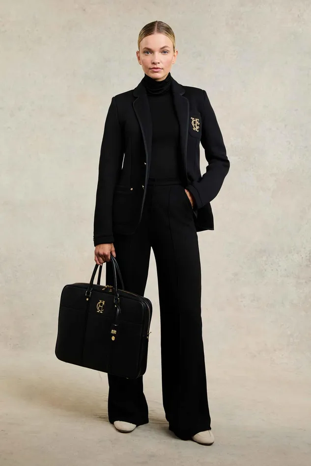 Holland Cooper Panel Long Sleeve Roll Neck Black Camel Women Tops Holland Cooper Panel Long Sleeve Roll Neck Black Camel Women Tops