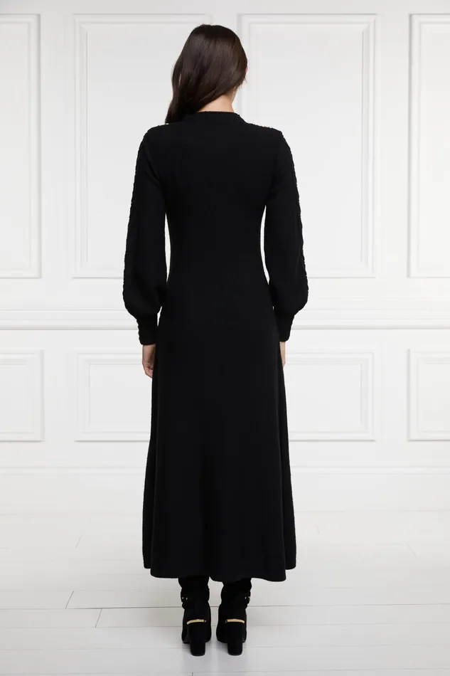 Holland Cooper Rachel Maxi Dress Black Women Knitwear