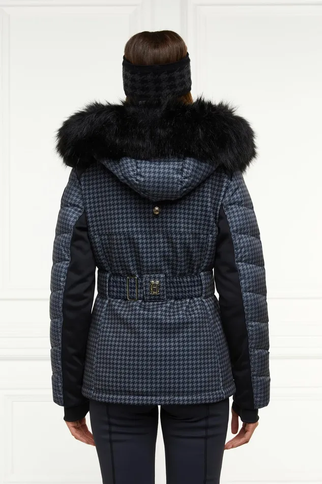 Holland Cooper Ski Jacket Mono Houndstooth Women Ski Jackets