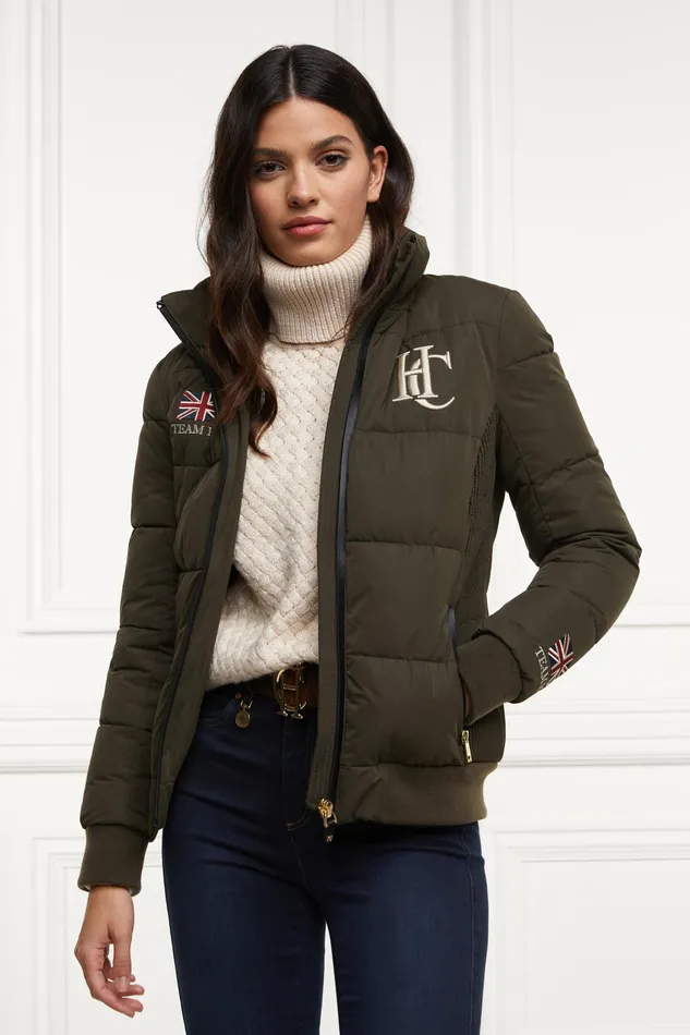 Holland Cooper Team Padded Jacket Khaki Women Jackets